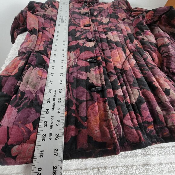 Vintage Sun'n Sand Floral Velvet Jacket With Chinese Knot Buttons - Picture 7 of 8